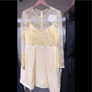 🚫SOLD🚫SANDRO yellow lace dress size 40